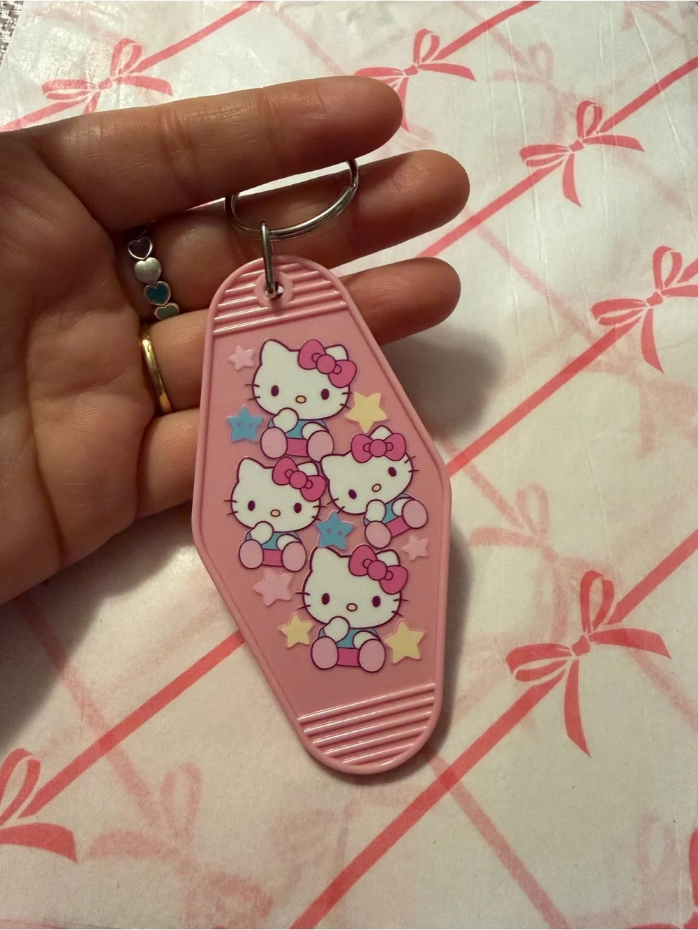 Hello Kitty Pink Retro Motel-Style Keychain Set - 6pc